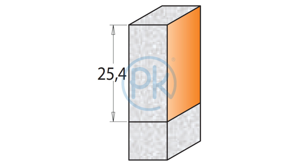 CMT Ořezávací fréza s ložiskem na Corian HW Z2 CMT Ořezávací fréza s ložiskem na Corian HW Z2 C980.57 D19,05x25,4 L78 S12